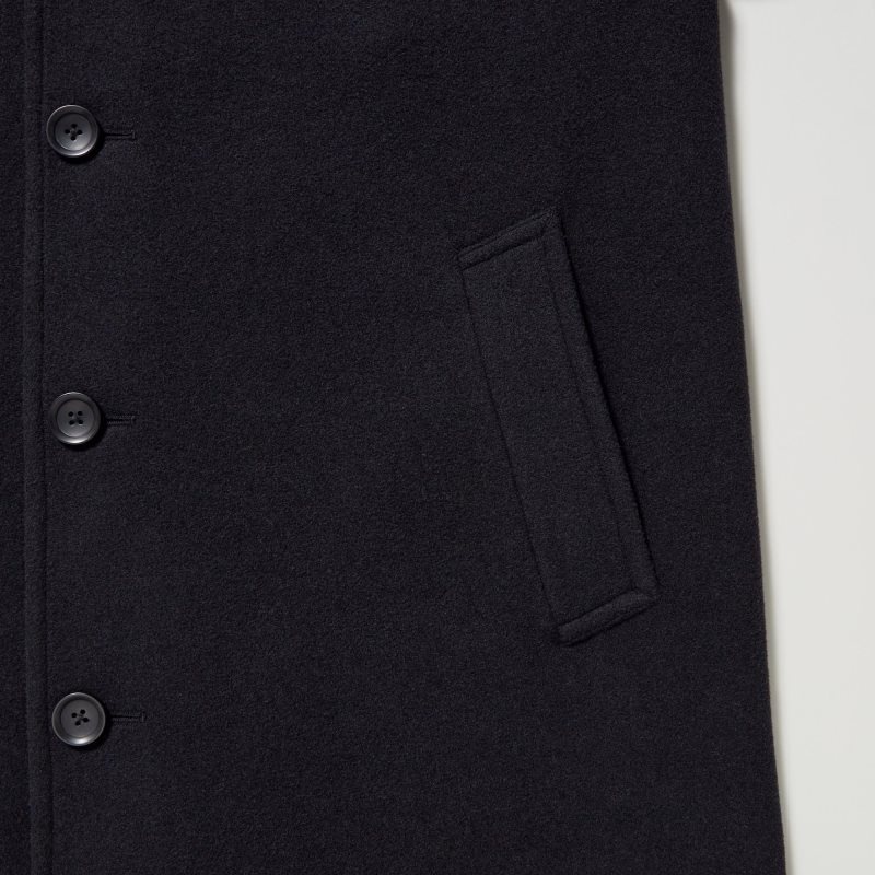 Olive Uniqlo Balmacaan Men Coats | 5804966