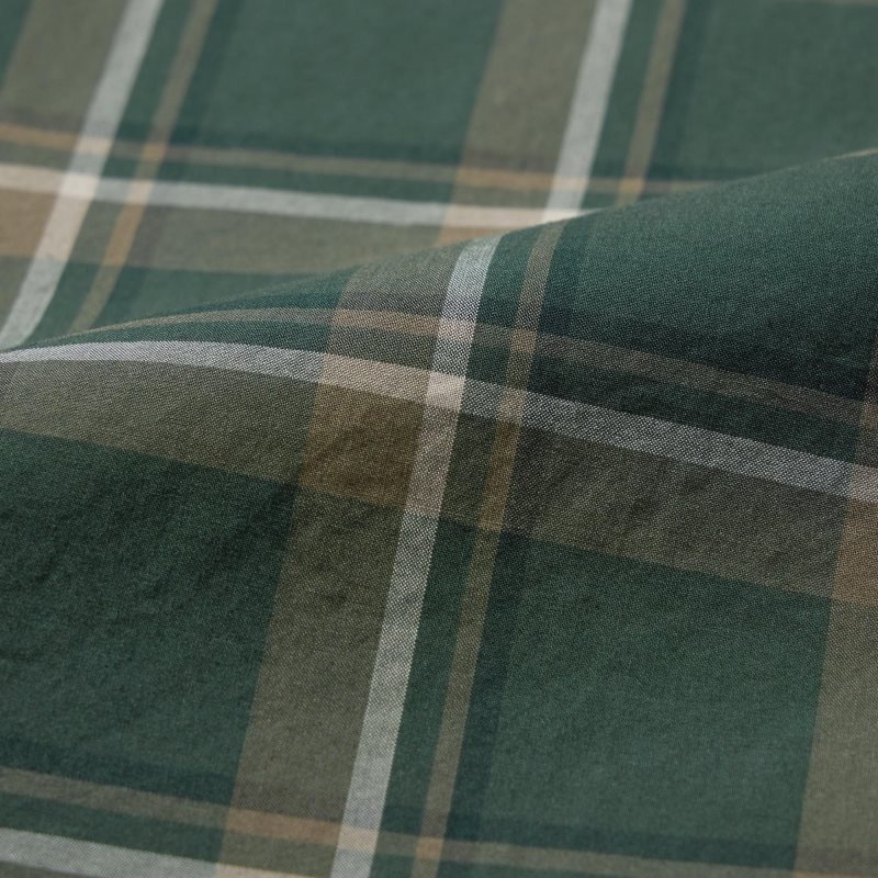 Olive Uniqlo Extra Fine Cotton Broadcloth Checked Long-sleeve Men Shirts | 6669856