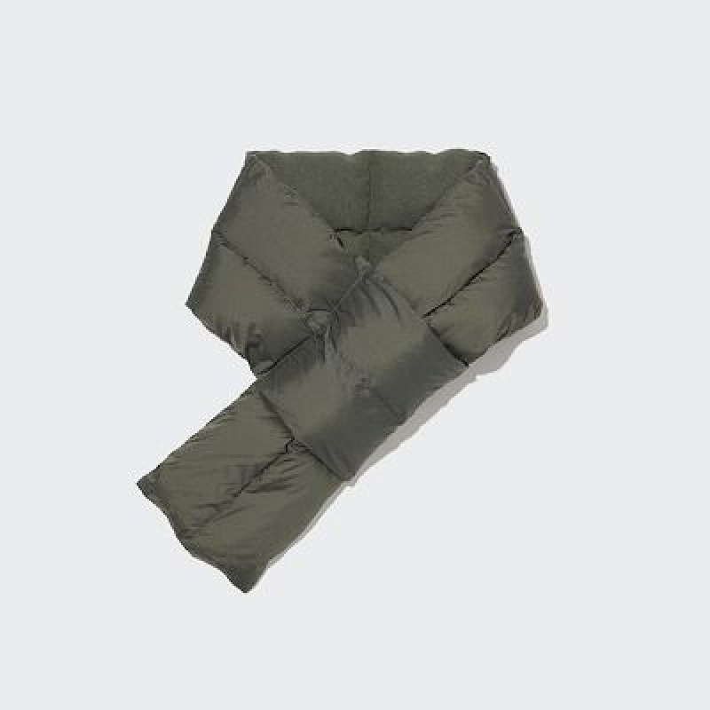 Olive Uniqlo HEATTECH Lined Padded Women Scarves | 6675363