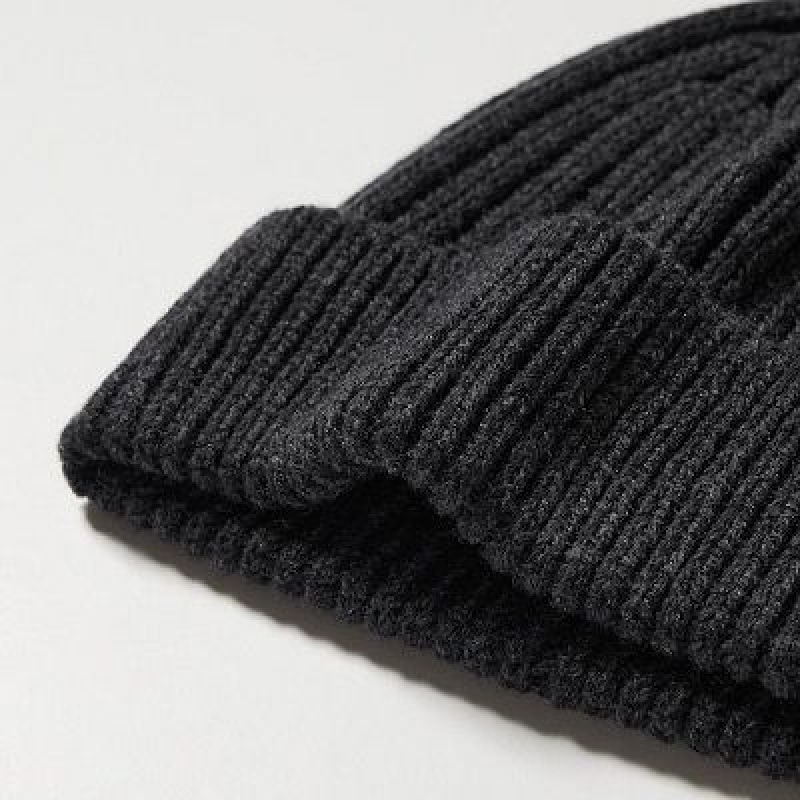 Olive Uniqlo HEATTECH Ribbed Women Beanie | 1805629