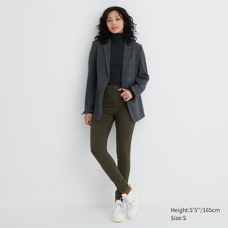 Olive Uniqlo HEATTECH Ultra Stretch High-Rise Women Leggings | 2831369
