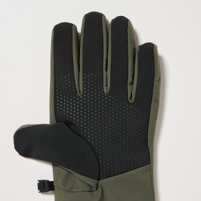 Olive Uniqlo Heattech Lined Function Men Gloves | 7377903