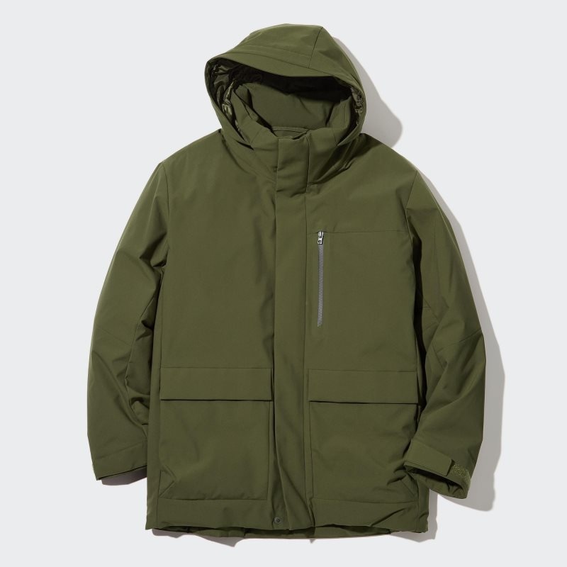 Olive Uniqlo Hybrid Down Men Parka | 7825137