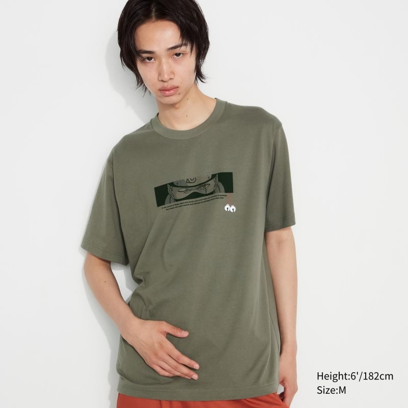 Olive Uniqlo Naruto Ut Short-sleeve Graphic Kakashi Hatake Men T Shirts | 8460702
