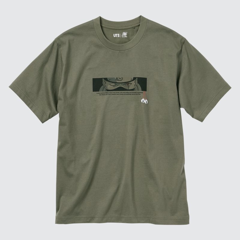 Olive Uniqlo Naruto Ut Short-sleeve Graphic Kakashi Hatake Men T Shirts | 8460702