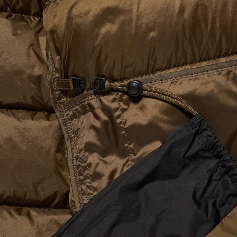 Olive Uniqlo Ultra Light Down 3d Cut Wide Quilt Color Block Men Jackets | 3983159