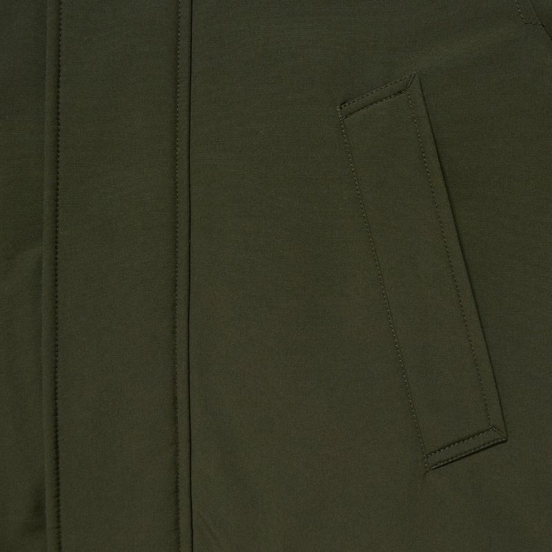 Olive Uniqlo Ultra Warm Hybrid Down Men Coats | 4986152