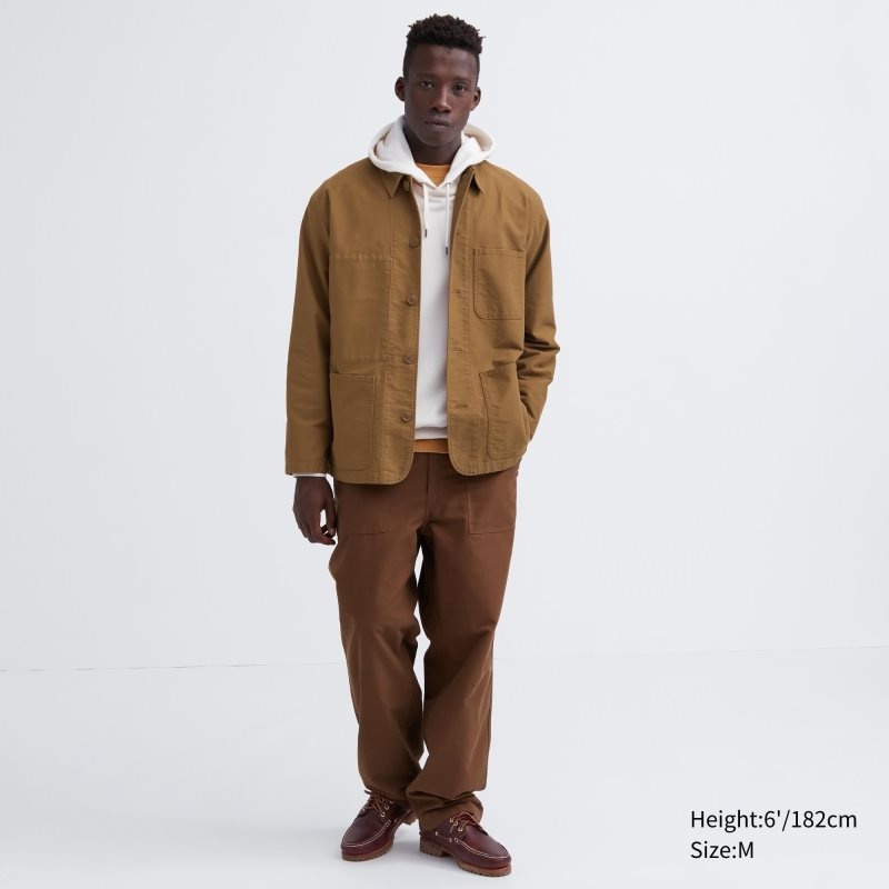 Olive Uniqlo Utility Men Jackets | 4986930