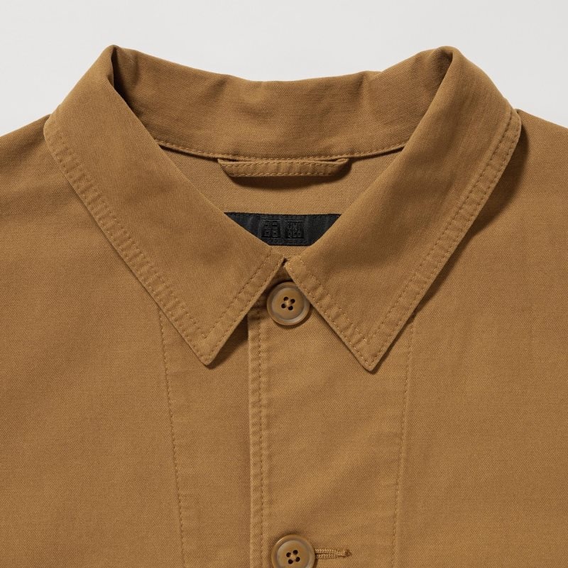 Olive Uniqlo Utility Men Jackets | 4986930