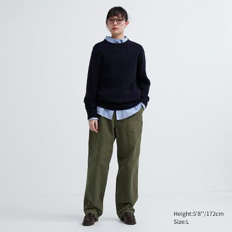 Olive Uniqlo Utility Work Women Pants | 4660516