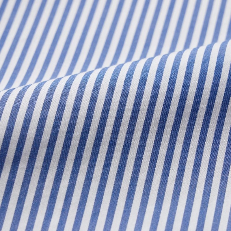 Orange Uniqlo Extra Fine Cotton Broadcloth Striped Long-sleeve Men Shirts | 1950235