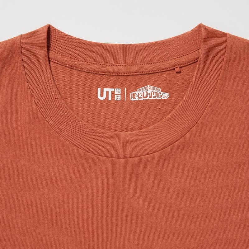Orange Uniqlo My Hero Academia Ut Short-sleeve Graphic Men T Shirts | 7486467