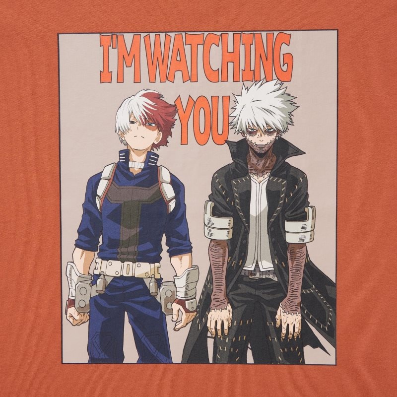 Orange Uniqlo My Hero Academia Ut Short-sleeve Graphic Men T Shirts | 7486467