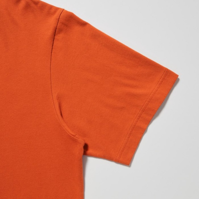 Orange Uniqlo PEACE FOR ALL Short-Sleeve Graphic Keith Haring Women T Shirts | 7014432