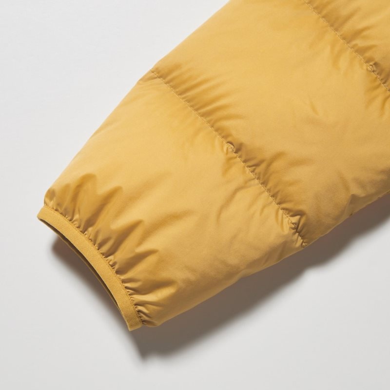 Orange Uniqlo Ultra Light Down 3d Cut Wide Quilt Men Jackets | 9956854