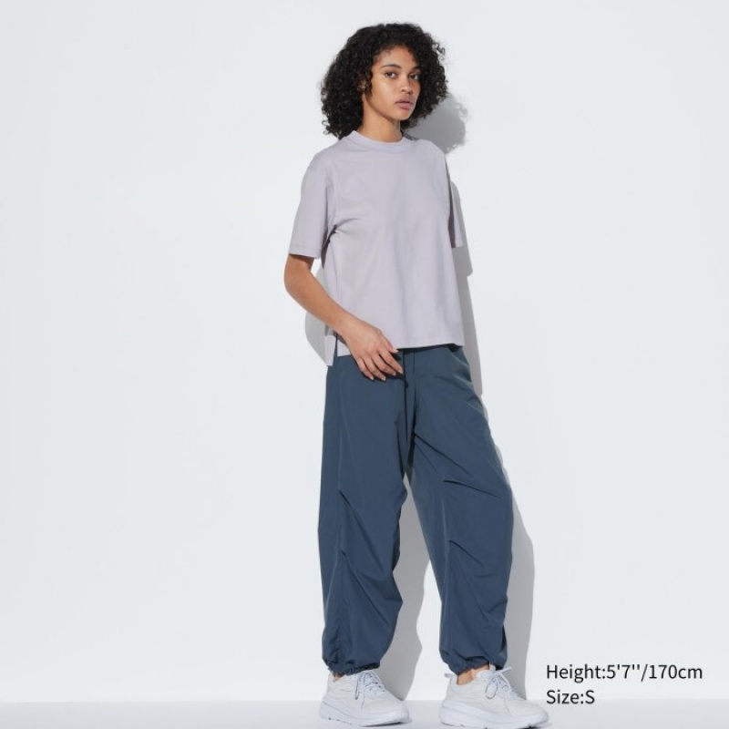 Pink Uniqlo AIRism Cotton Short Sleeve Women T Shirts | 7323773