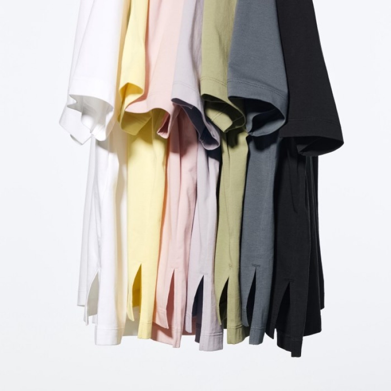 Pink Uniqlo AIRism Cotton Short Sleeve Women T Shirts | 7323773
