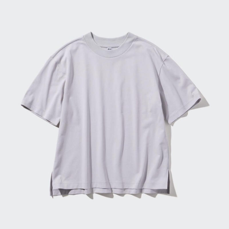 Pink Uniqlo AIRism Cotton Short Sleeve Women T Shirts | 7323773