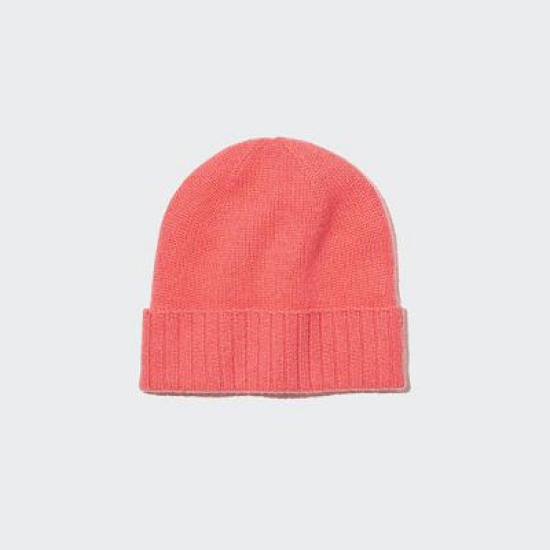 Pink Uniqlo Cashmere Knitted Women Beanie | 538705