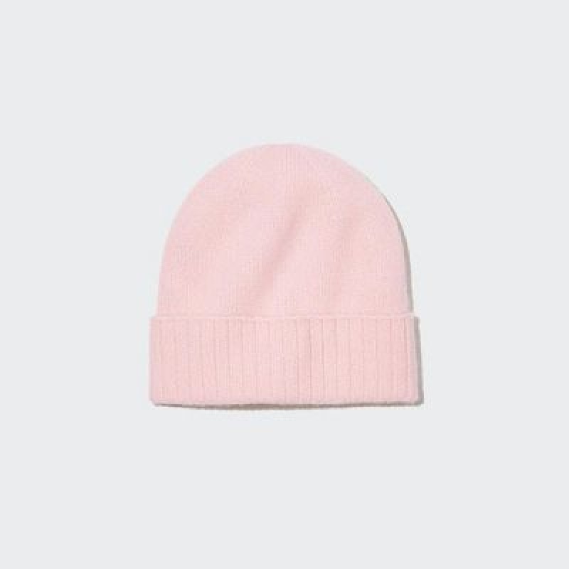 Pink Uniqlo Cashmere Knitted Women Beanie | 351632