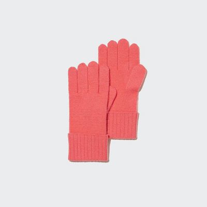 Pink Uniqlo Cashmere Knitted Women Gloves | 3916616