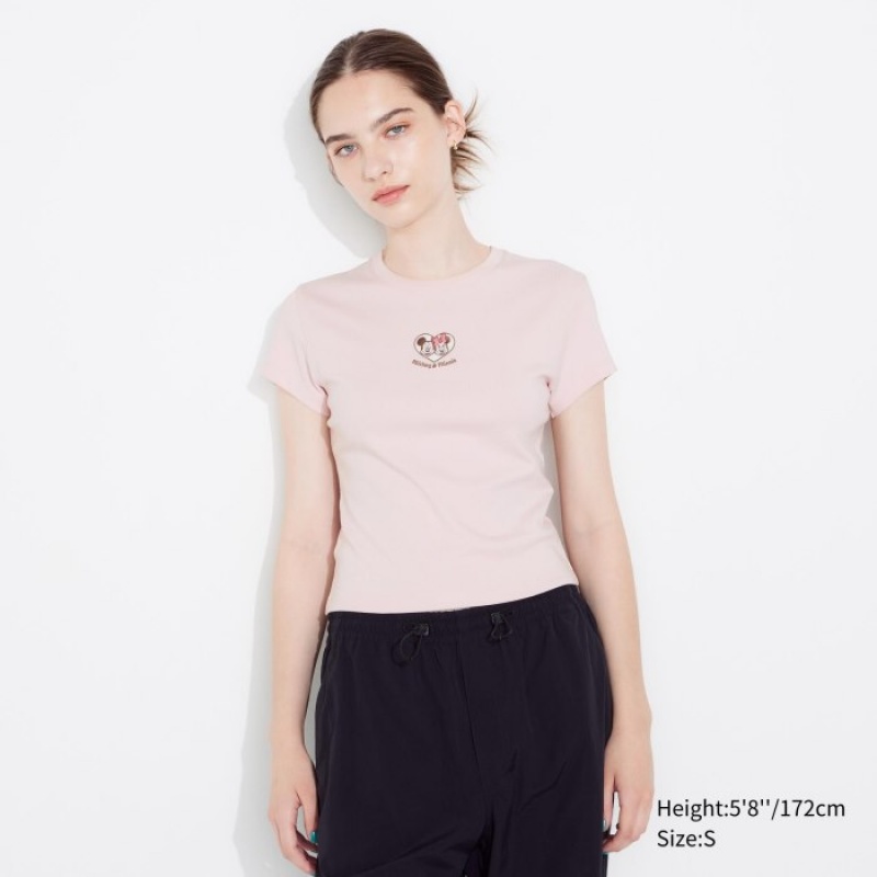 Pink Uniqlo Collection UT Short-Sleeve Women T Shirts | 4670857