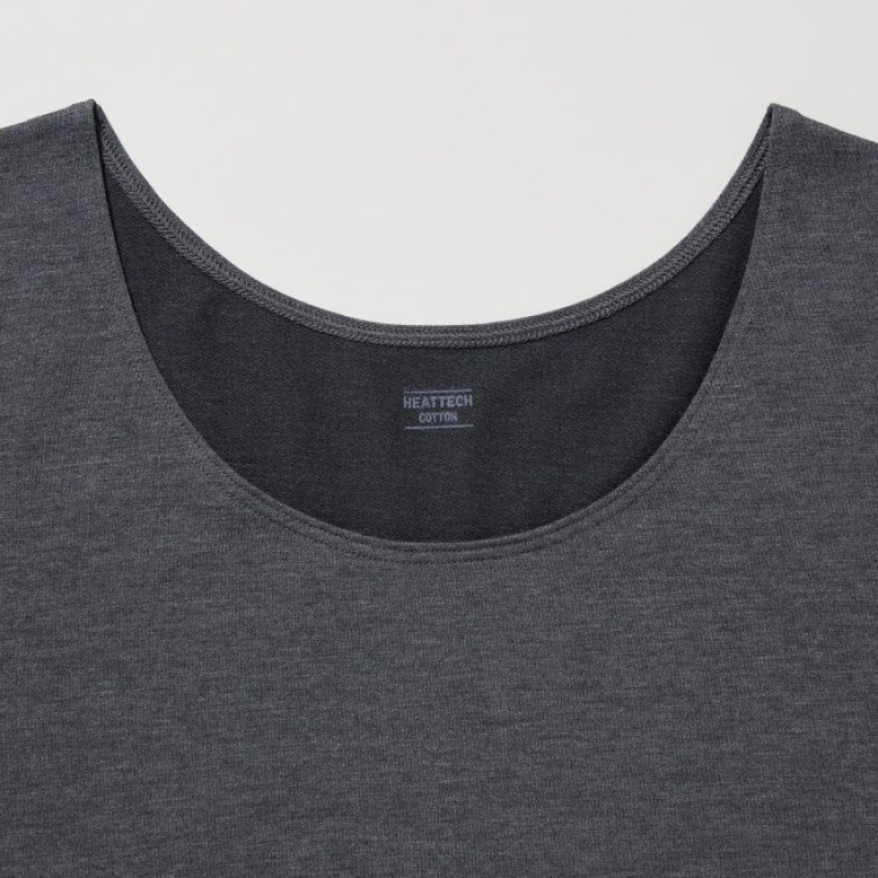 Pink Uniqlo HEATTECH Cotton Scoop Neck Long-Sleeve Women T Shirts | 8063646