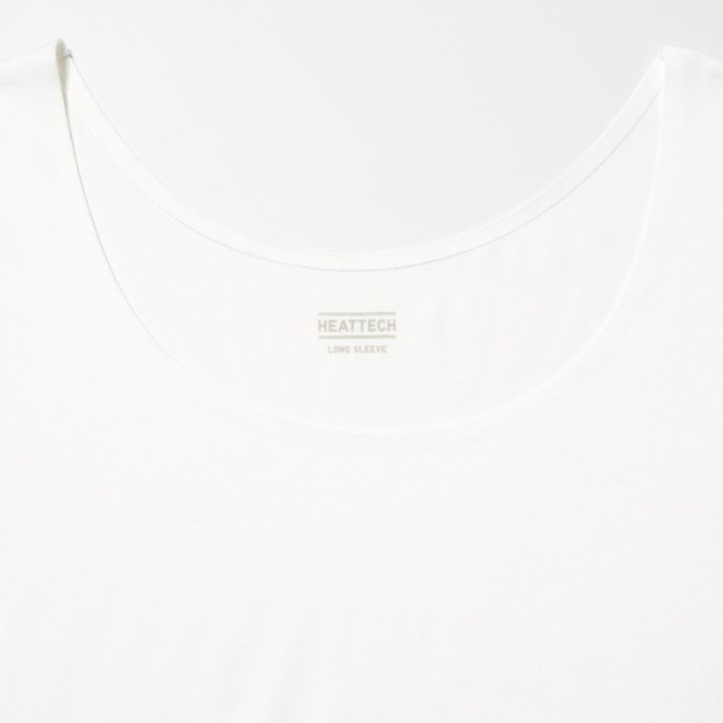 Pink Uniqlo HEATTECH Scoop Neck Long-Sleeve Women T Shirts | 8999511