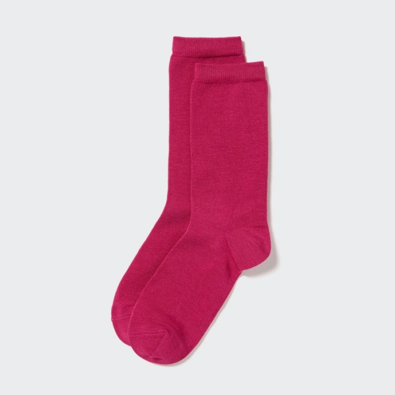 Pink Uniqlo HEATTECH Women Socks | 7733618
