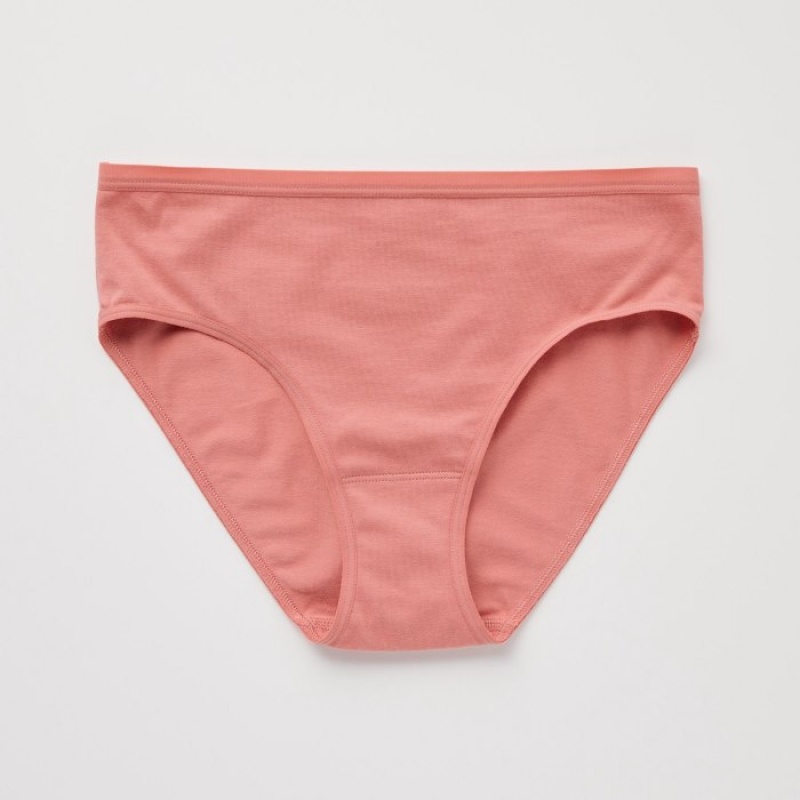 Pink Uniqlo Mid-Rise Women Briefs | 568861