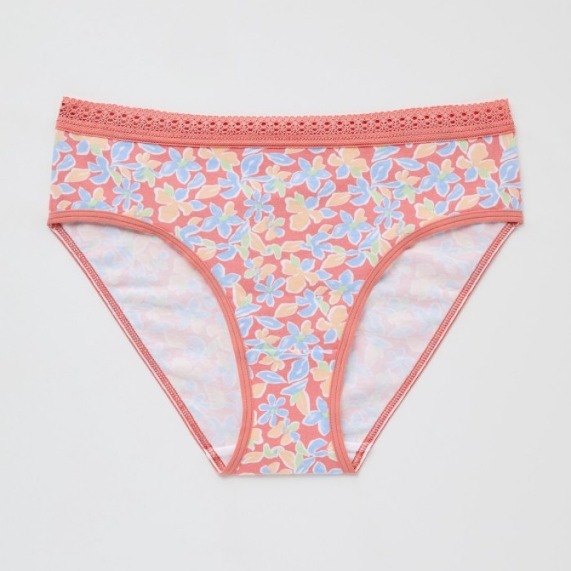 Pink Uniqlo Mid Rise Women Briefs | 8064180
