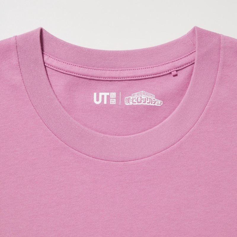 Pink Uniqlo My Hero Academia Ut Short-sleeve Graphic Men T Shirts | 7679354