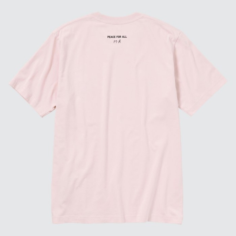 Pink Uniqlo PEACE FOR ALL Short-Sleeve Graphic Haruka Ayase Women T Shirts | 5999