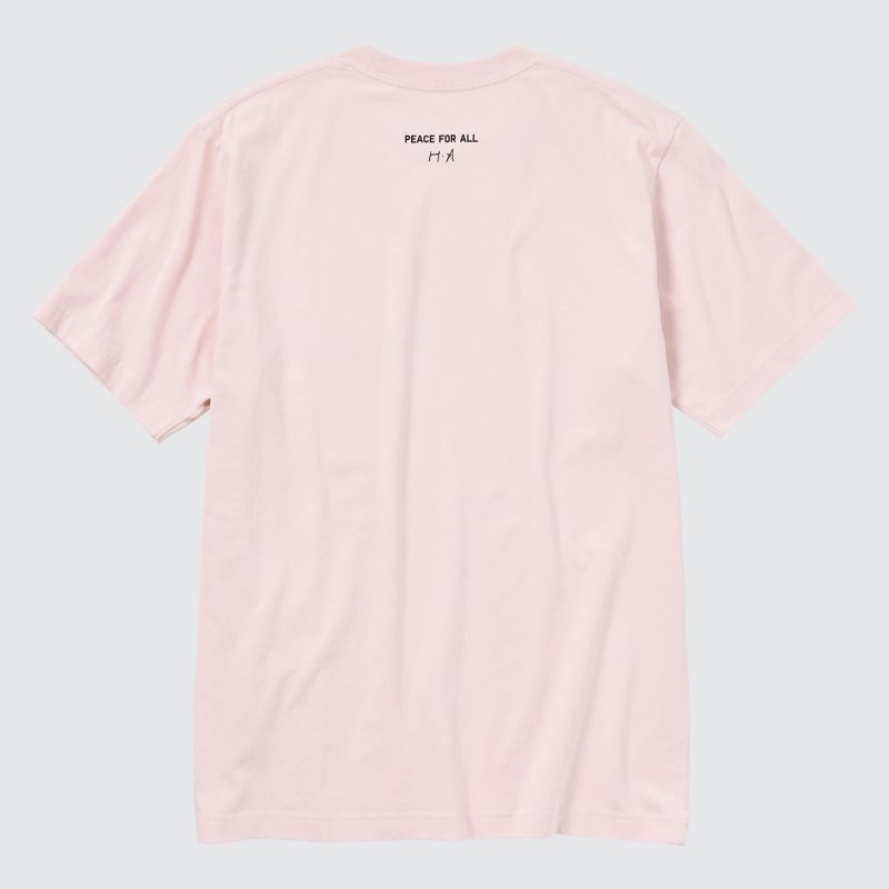 Pink Uniqlo Peace For All Haruka Ayase Short-sleeve Graphic Men T Shirts | 6714034
