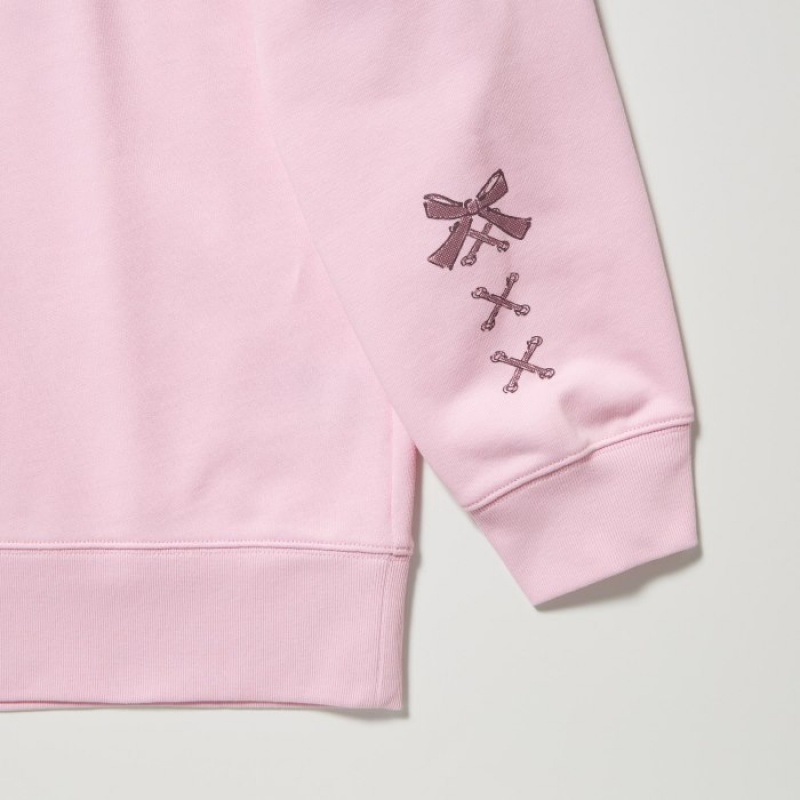 Pink Uniqlo Sanrio characters Long-Sleeve Women Sweatshirts | 2640529