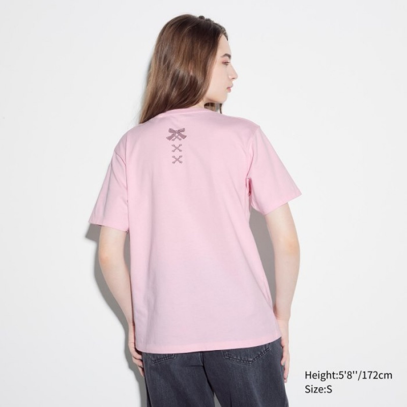 Pink Uniqlo Sanrio characters UT Short-Sleeve Women T Shirts | 7430688