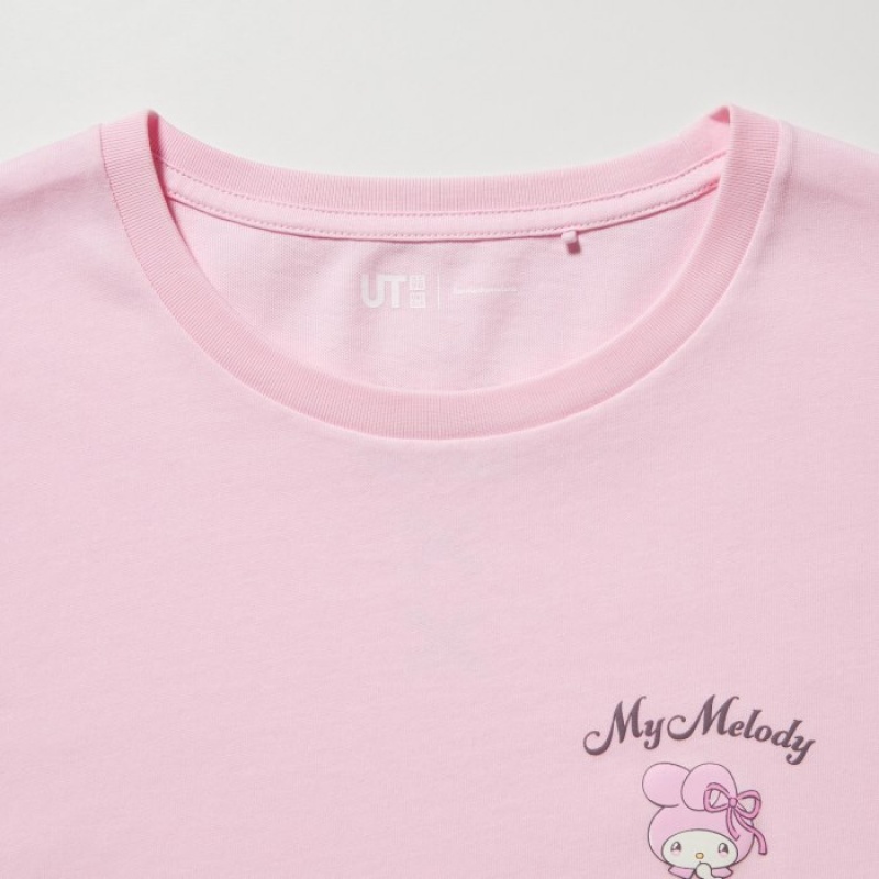 Pink Uniqlo Sanrio characters UT Short-Sleeve Women T Shirts | 7430688