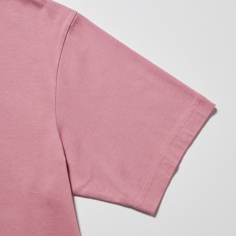 Pink Uniqlo Ut Archive Ut Bleach Short-sleeve Graphic Men T Shirts | 4829219