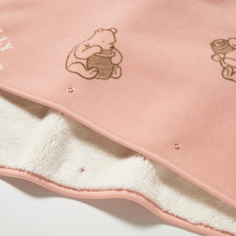 Pink Uniqlo Winnie the Pooh Collection Fleece Reversible Women Blanket | 9776732