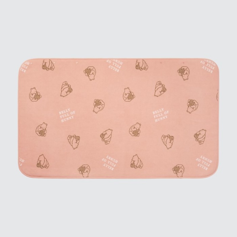 Pink Uniqlo Winnie the Pooh Collection Fleece Reversible Women Blanket | 9776732