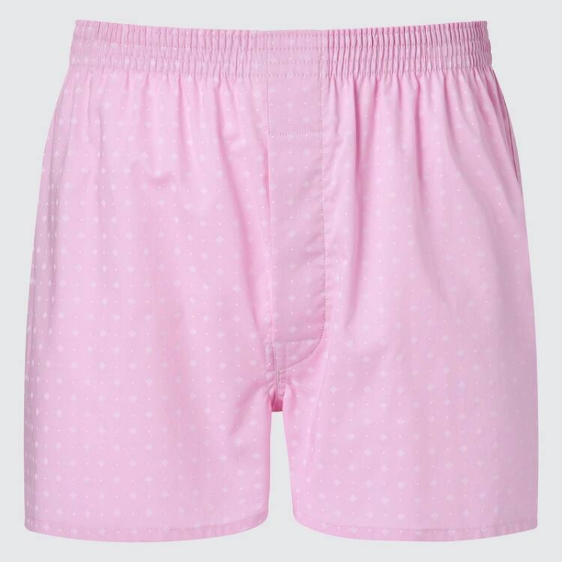 Pink Uniqlo Woven Patterned Boxer Men Underwear | 94999