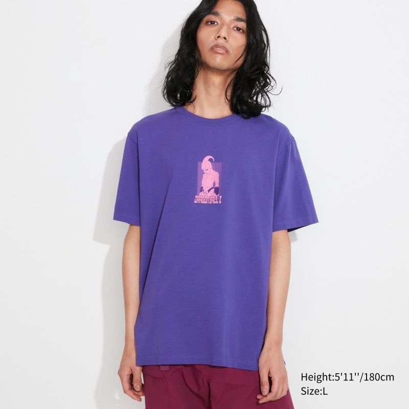 Purple Uniqlo Dragon Ball Ut Short-sleeve Graphic Men T Shirts | 5894901