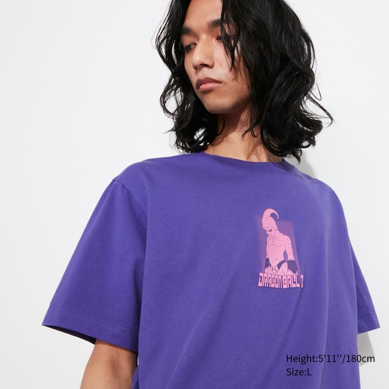 Purple Uniqlo Dragon Ball Ut Short-sleeve Graphic Men T Shirts | 5894901