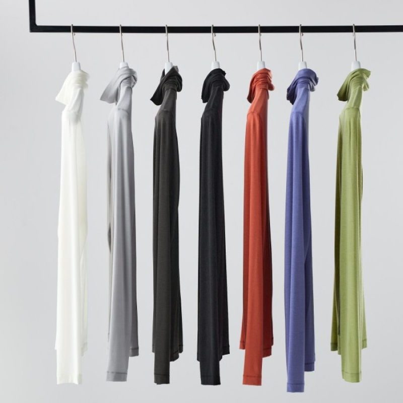 Purple Uniqlo HEATTECH Ultra Light Turtleneck Long-Sleeve Women T Shirts | 123039