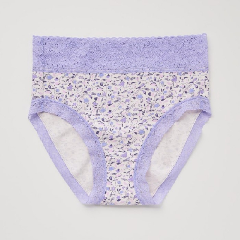 Purple Uniqlo High-Rise Women Briefs | 9432710