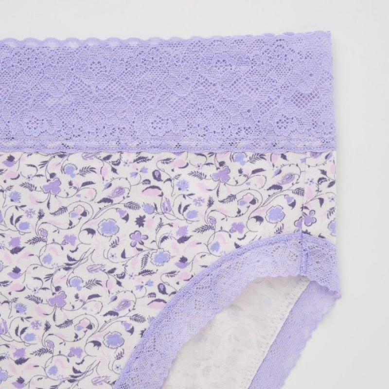Purple Uniqlo High-Rise Women Briefs | 9432710