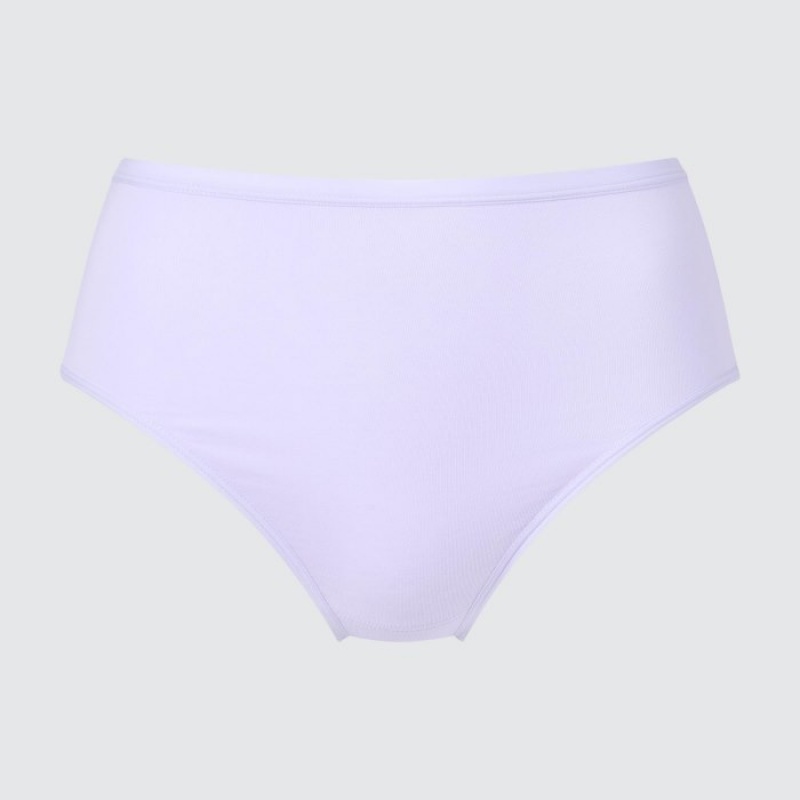 Purple Uniqlo High Rise Basic Women Briefs | 4923906