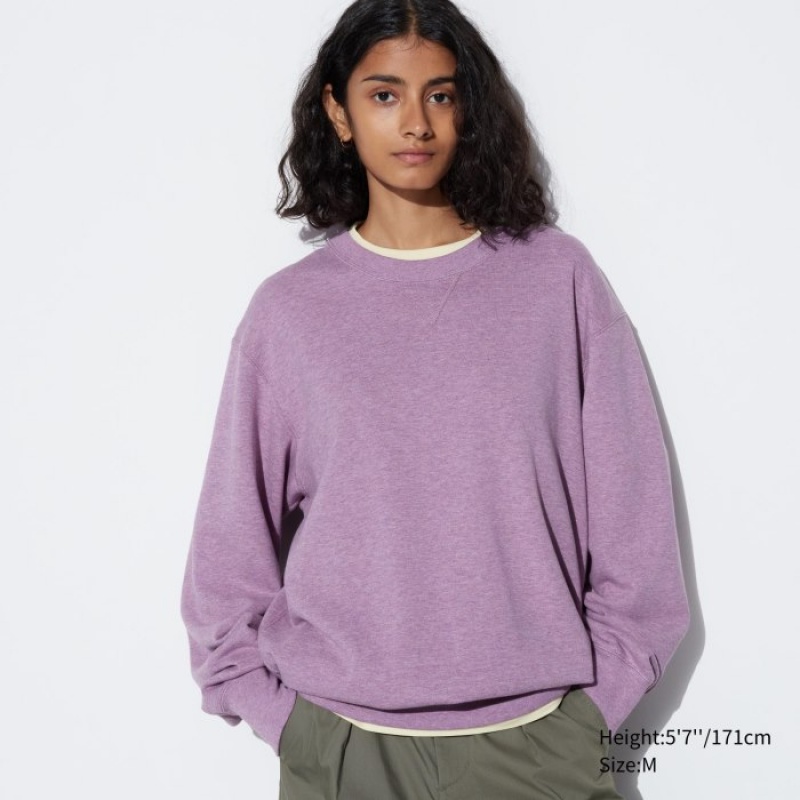 Purple Uniqlo Long Women Sweatshirts | 7859115