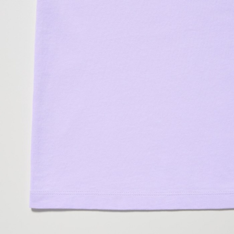 Purple Uniqlo Peanuts Hawaii UT Short-Sleeve Women T Shirts | 1624509