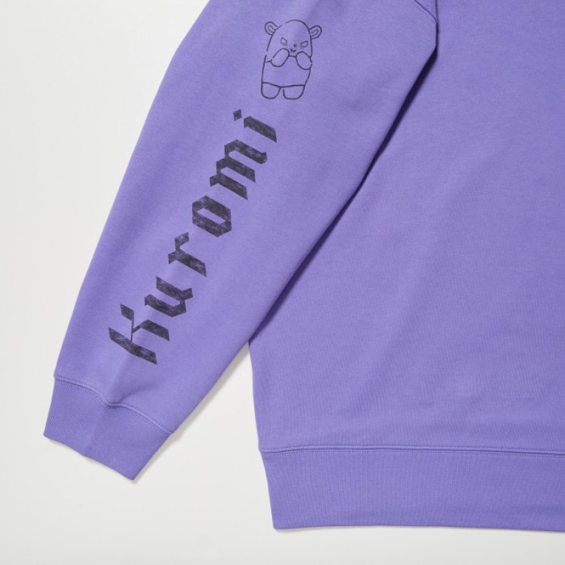 Purple Uniqlo Sanrio characters Long-Sleeve Women Sweatshirts | 4007646